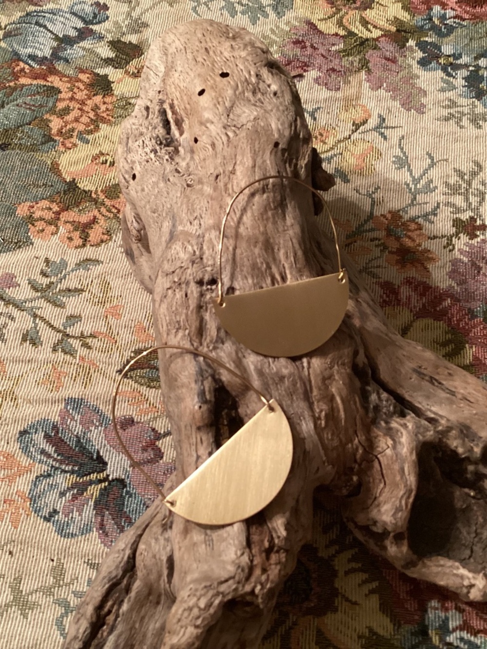 Handmade Brass Swing Hoop Earrings Hoops